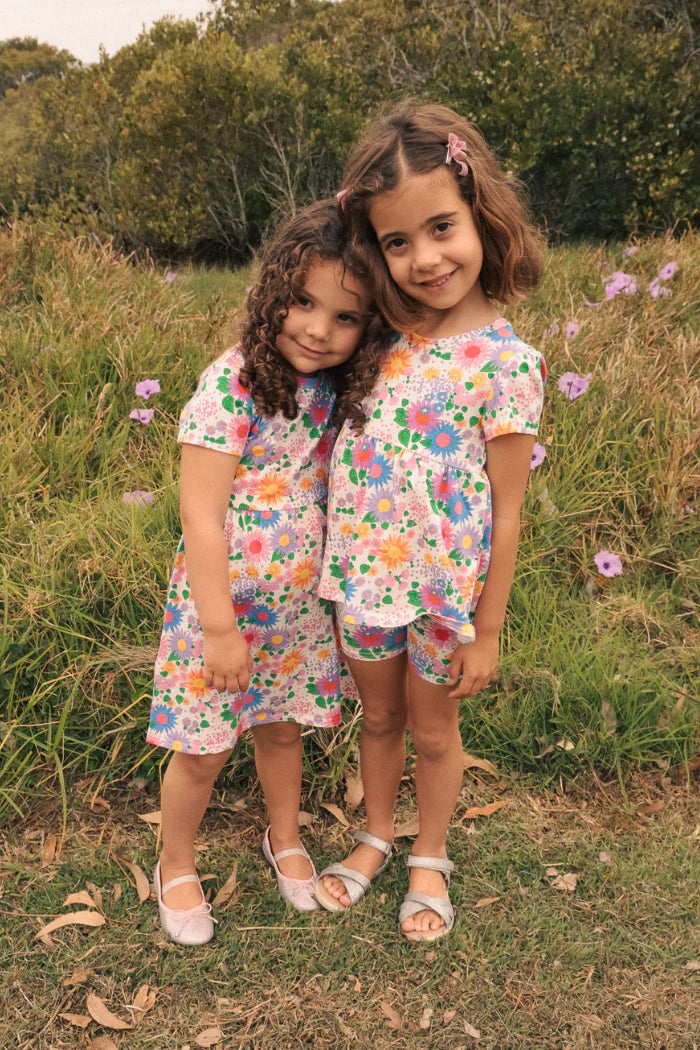 Milky Sunshine Floral Dress