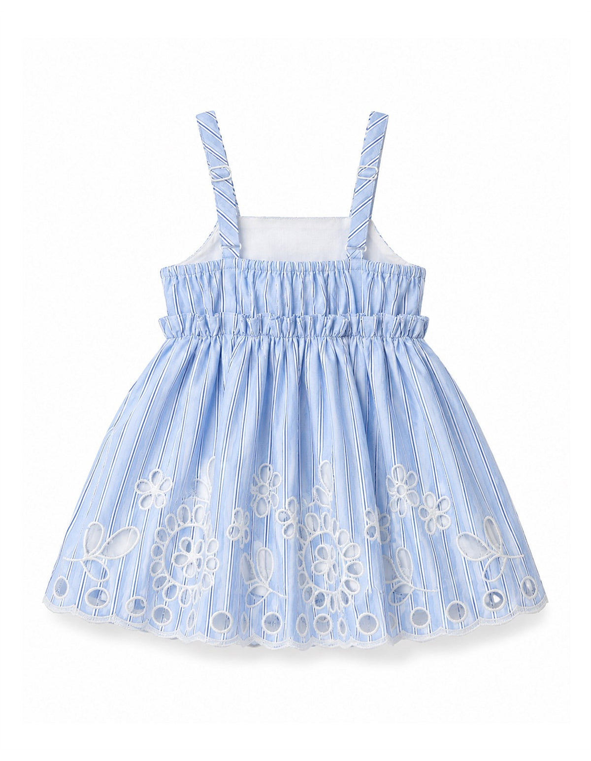Fox & Finch Piccolina Cutwork Dress - Blue Stripe