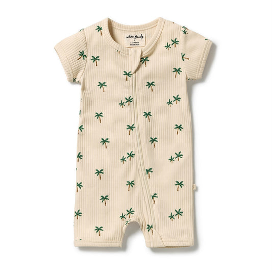 Wilson & Frenchy Tiny Palm Organic Boyleg Zipsuit