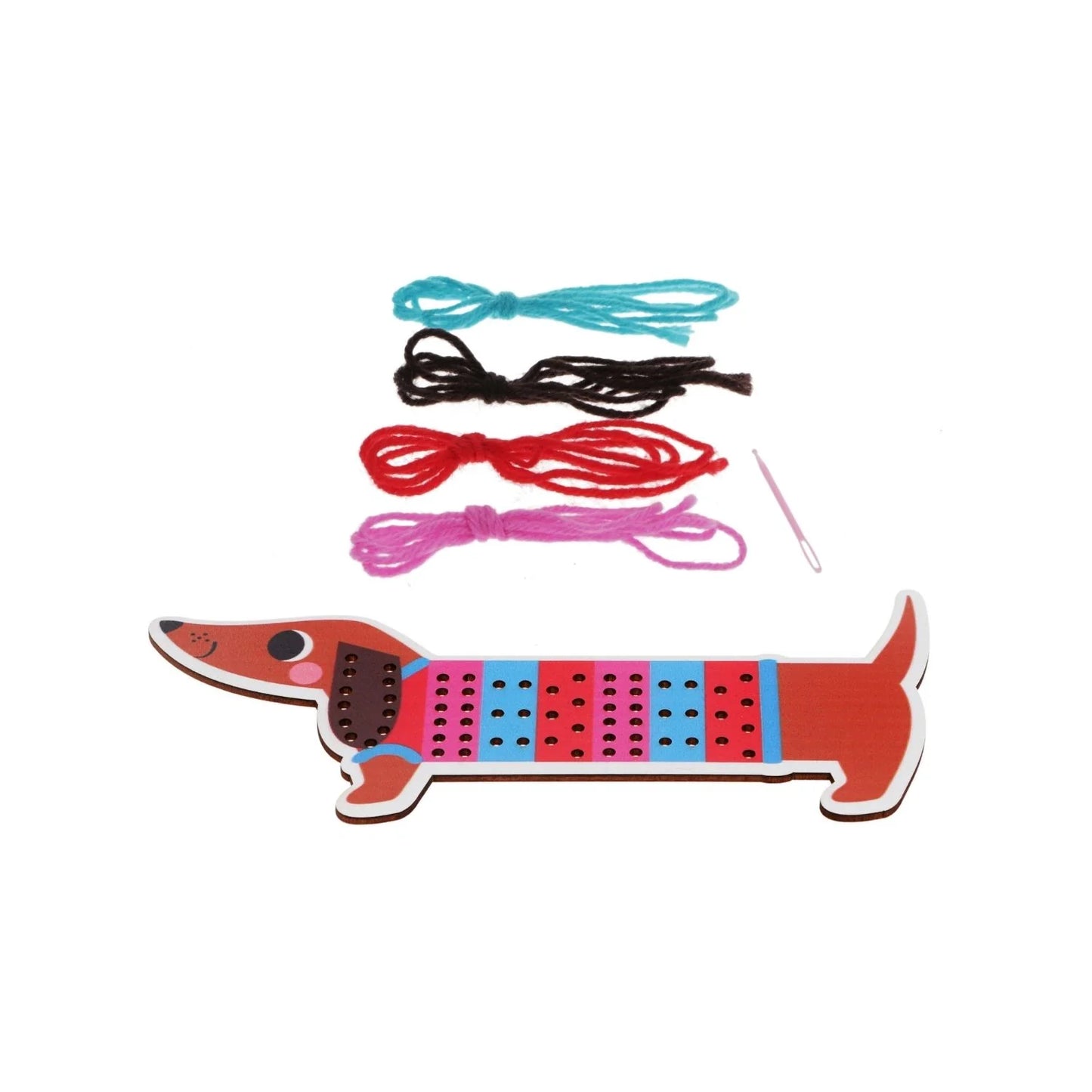 You Monkey - Learn to Sew Wooden Hand-Stitch Set - Sausage Dog