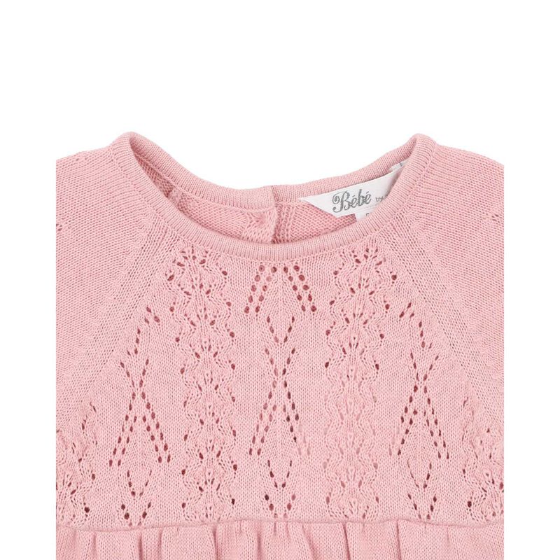 Bebe Fern Organic Pointelle Knitted Bodysuit