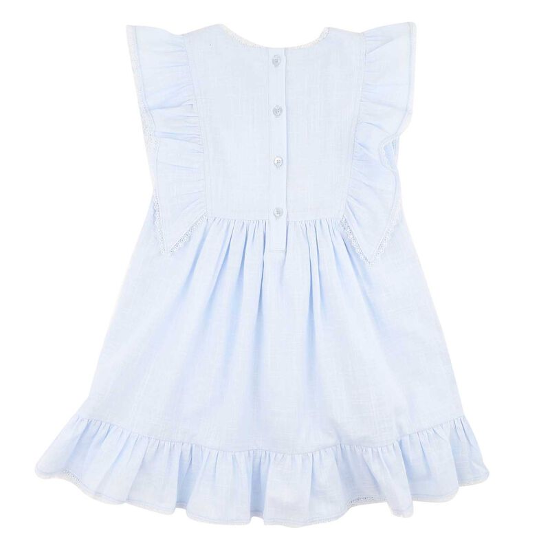 Bebe Poppy Embroidered Yoke Dress - Bluebell