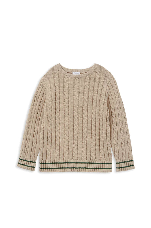 Milky - True Natural Cable Knit Jumper