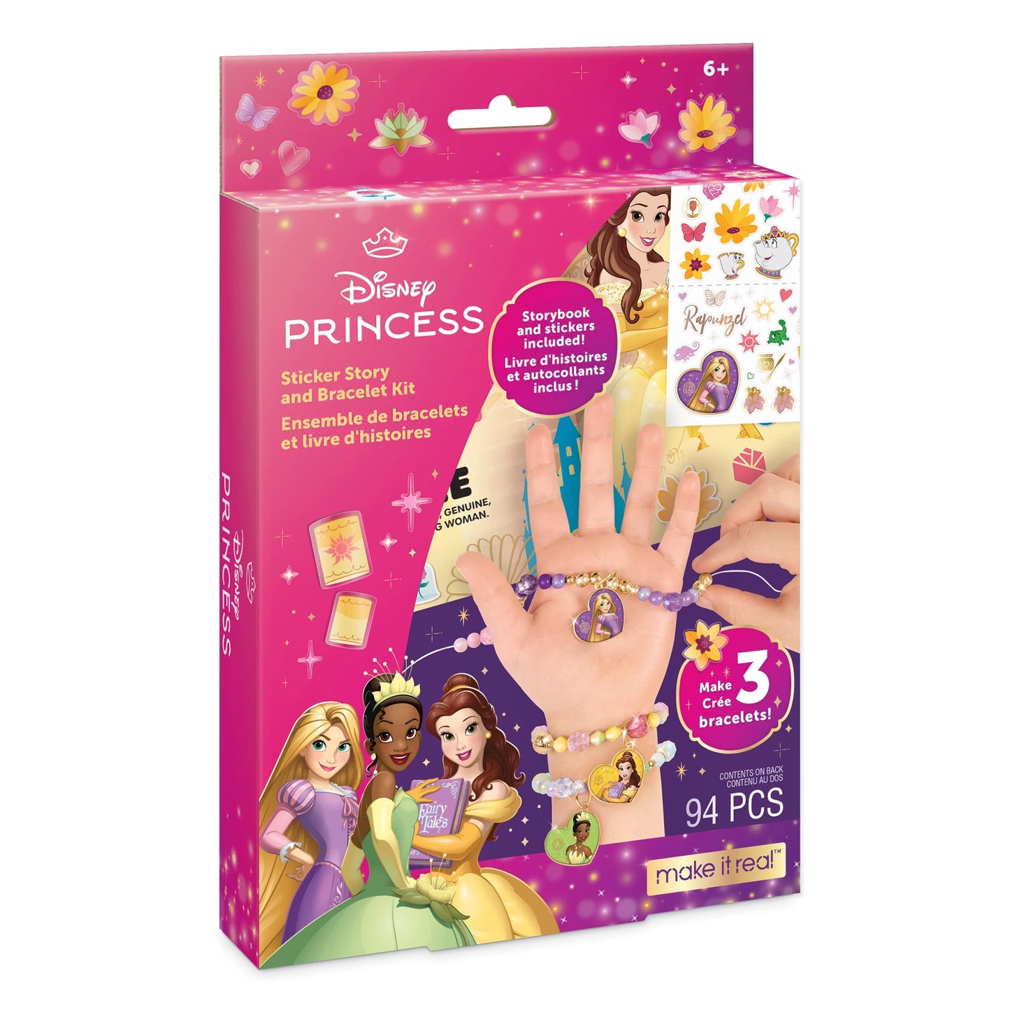 Make it Real Disney Princess Sticker Story & Bracelet Kit