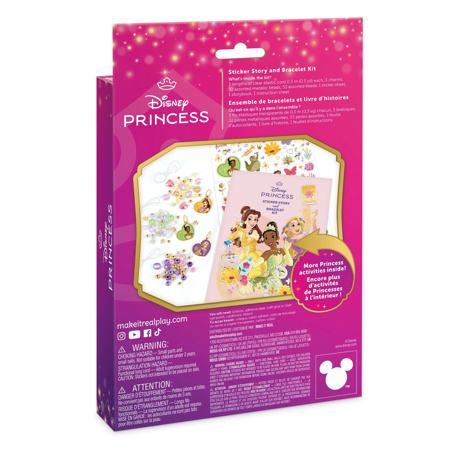 Make it Real Disney Princess Sticker Story & Bracelet Kit
