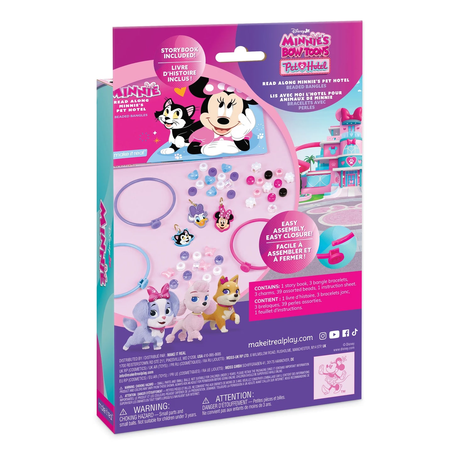 Make it Real Disney Junior's Read-Along Minnie's Pet Hotel Beaded Bangles