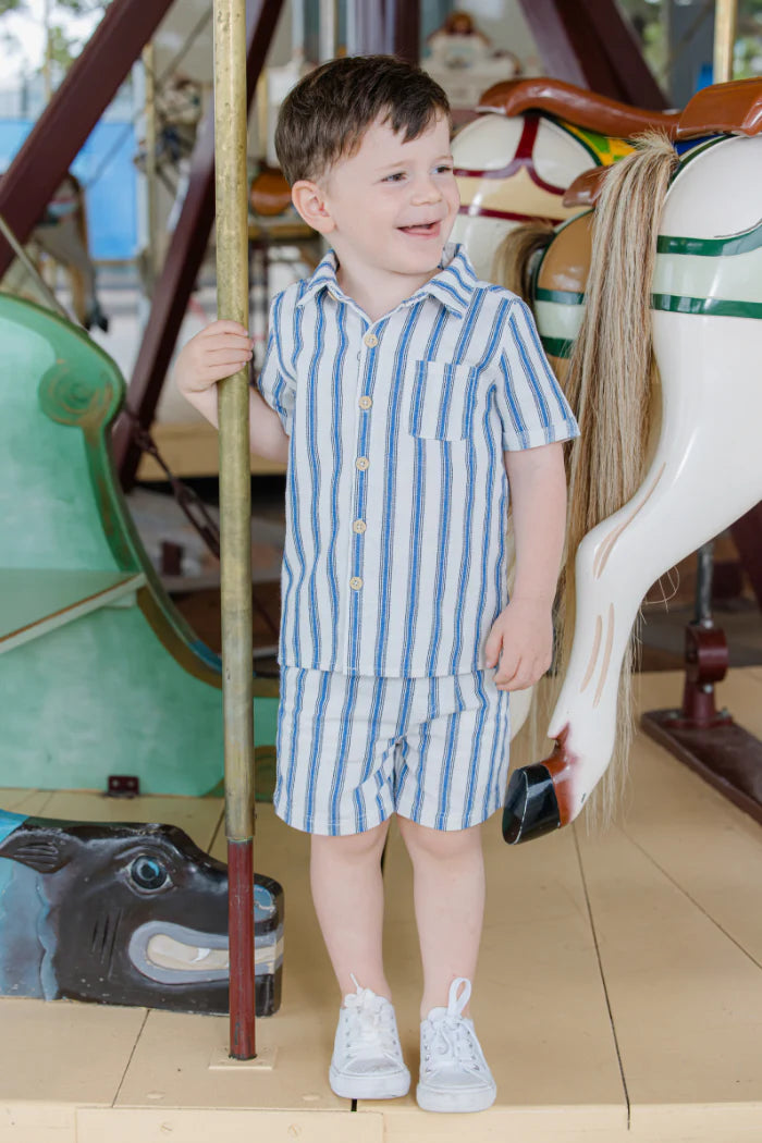 Milky Stripe Linen Shirt