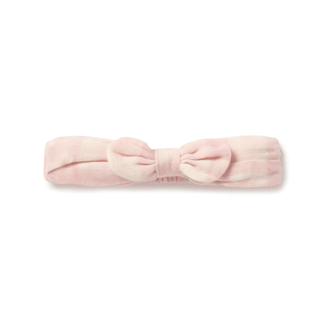 Aster & Oak - Pink Gingham Muslin Headband
