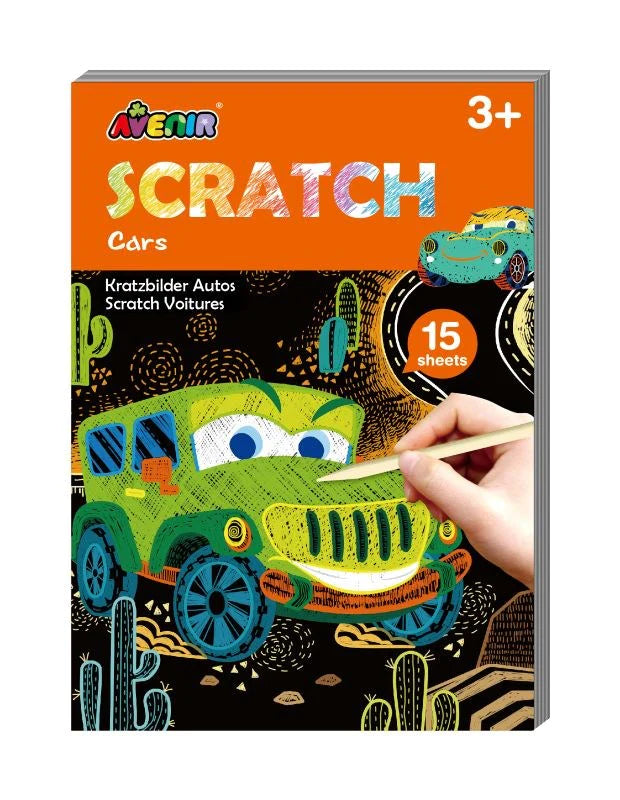 Avenir Scratch Book - Mini Cars