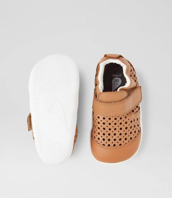 Bobux Xplorer Go Punch Leather Shoes - Caramel