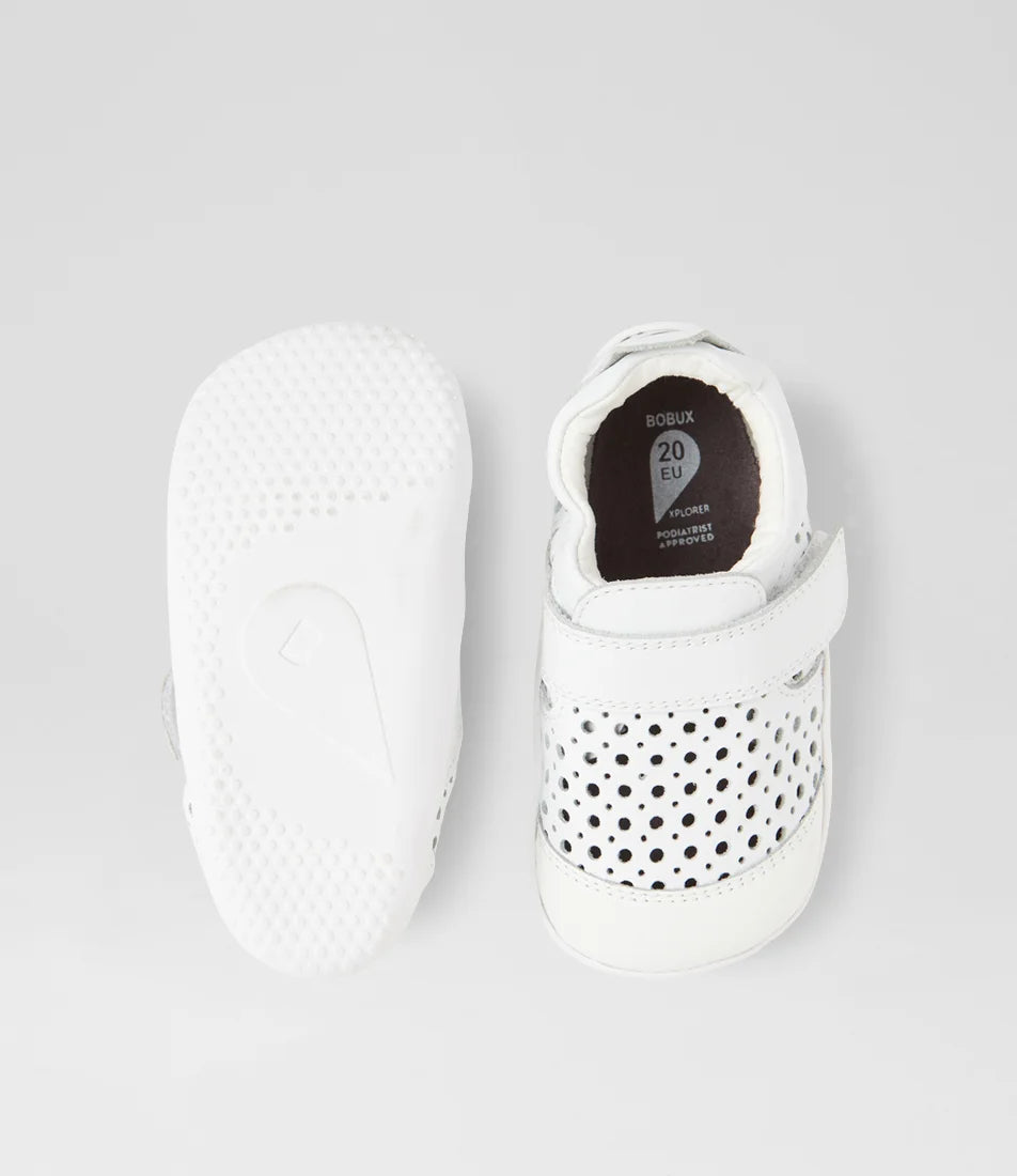 Bobux Xplorer Go Punch Leather Shoes - White