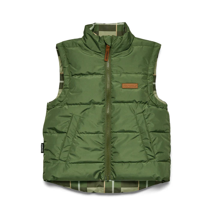 Crywolf Reversible Eco-Vest - Field Plaid