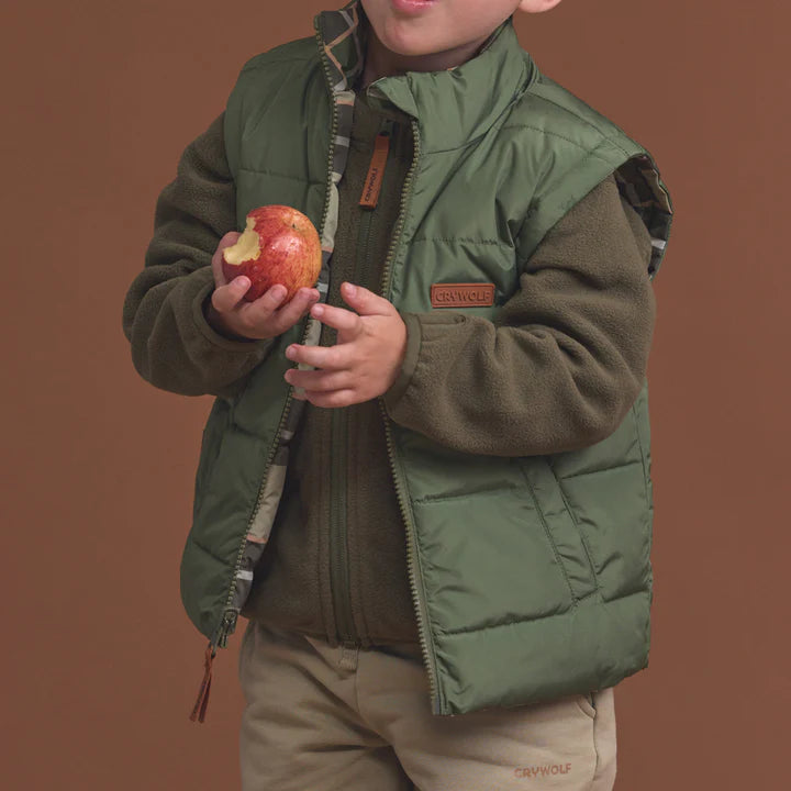 Crywolf Reversible Eco-Vest - Field Plaid