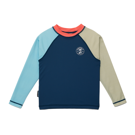 Crywolf Rash Vest Ocean Colourblock