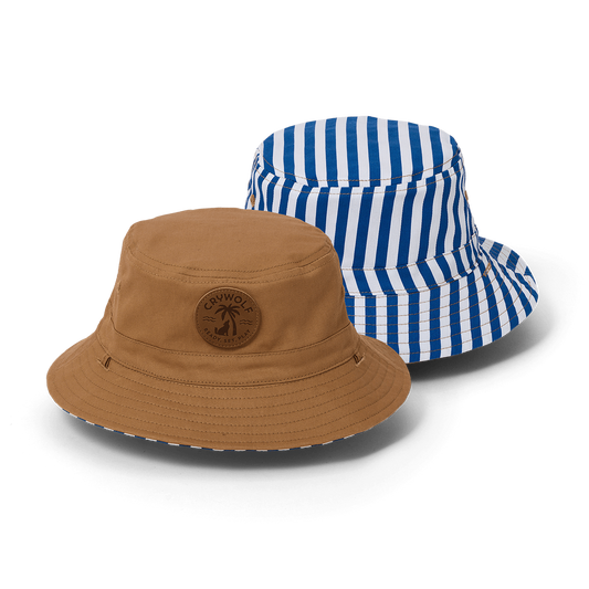 Crywolf Reversible Bucket Hat Deep Sea Stripe