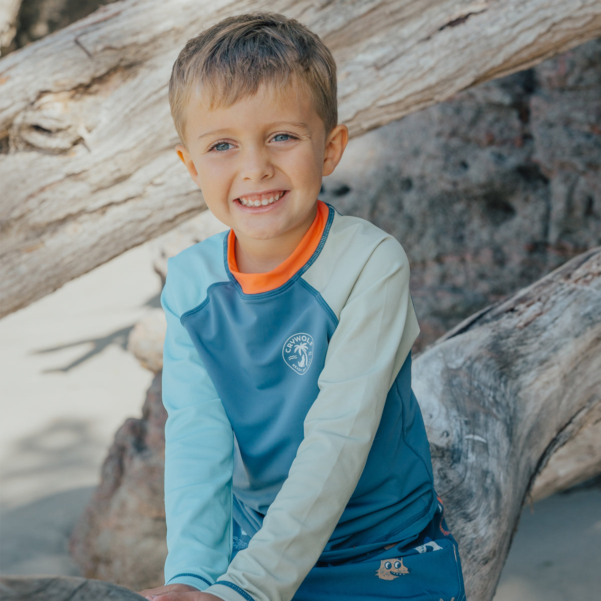 Crywolf Rash Vest Ocean Colourblock