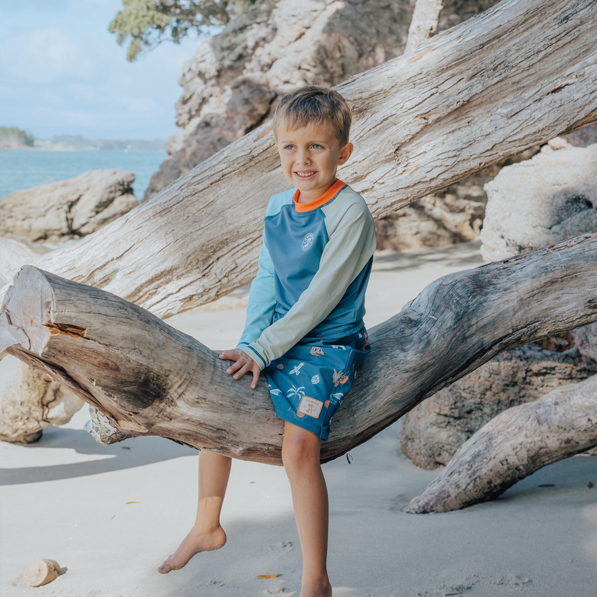 Crywolf Rash Vest Ocean Colourblock