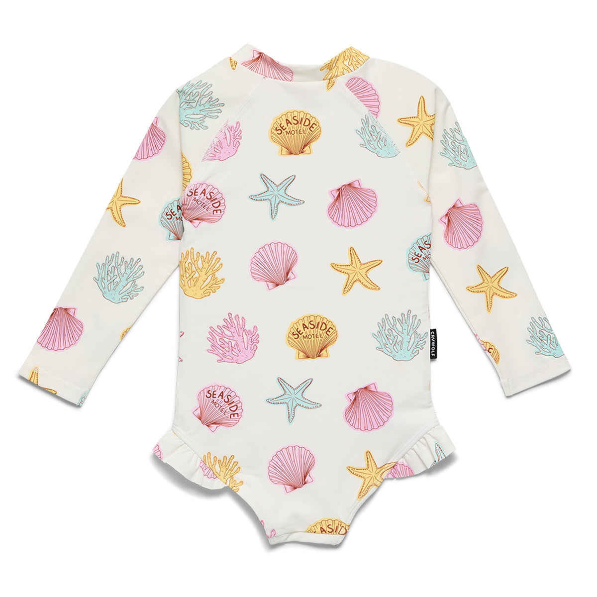 Crywolf Long Sleeve Swimsuit - Shell