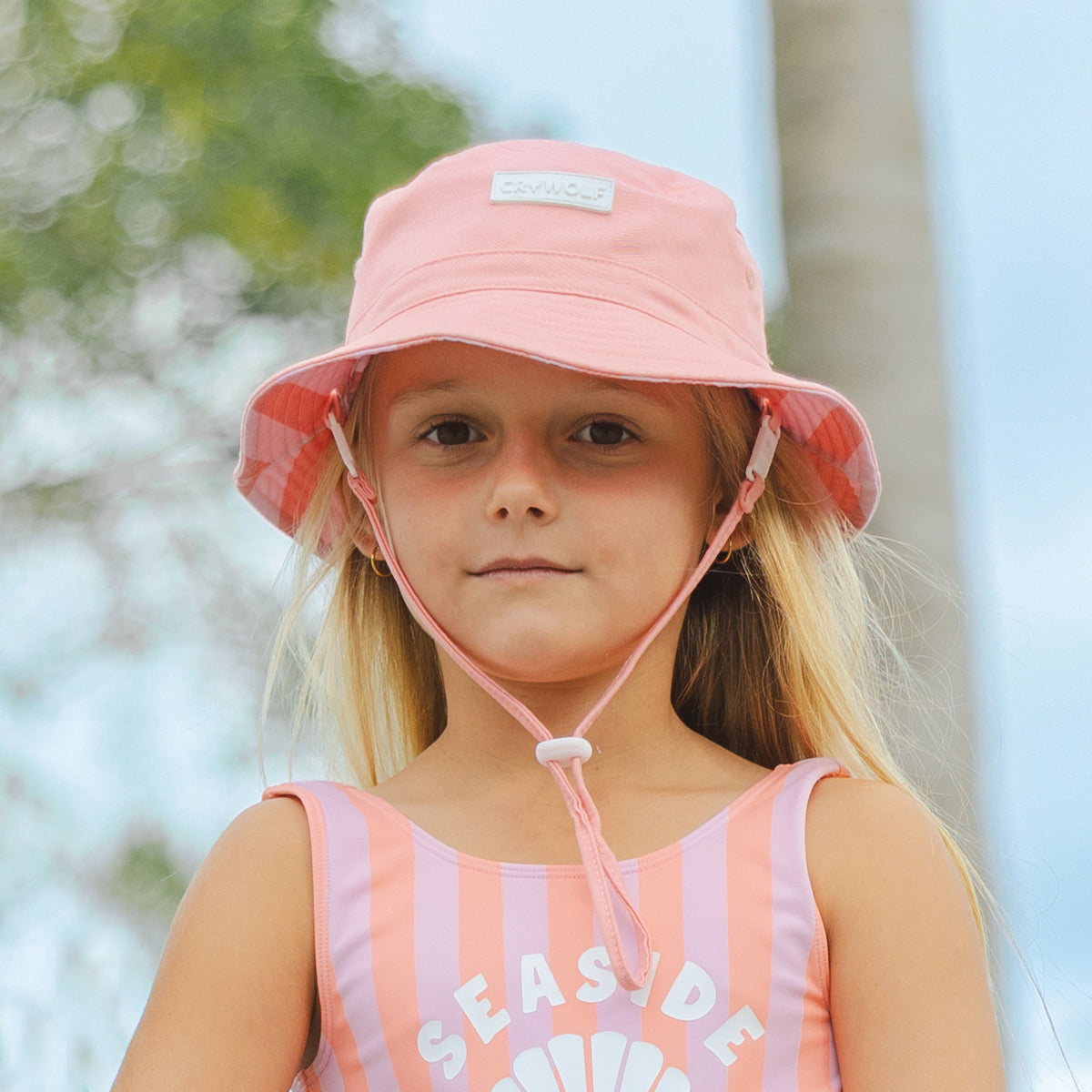 Crywolf Reversible Bucket Hat - Flamingo Stripe