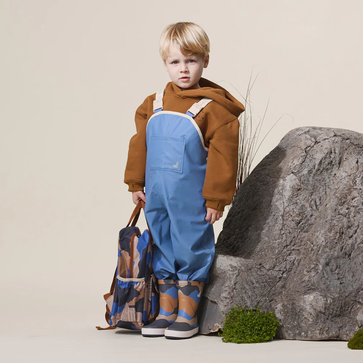 Crywolf Rain Overalls Southern Blue - size 4yr