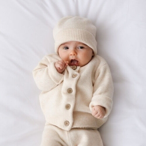 Burrow & Be - Oakley Cardigan - Ivory Blush