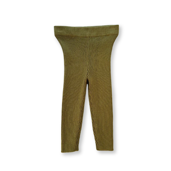 Grown - Organic Ribbed Essential Leggings Herb