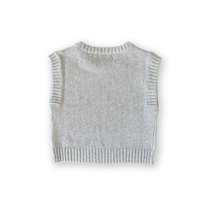 Grown Jersey Knit Vest - Stone