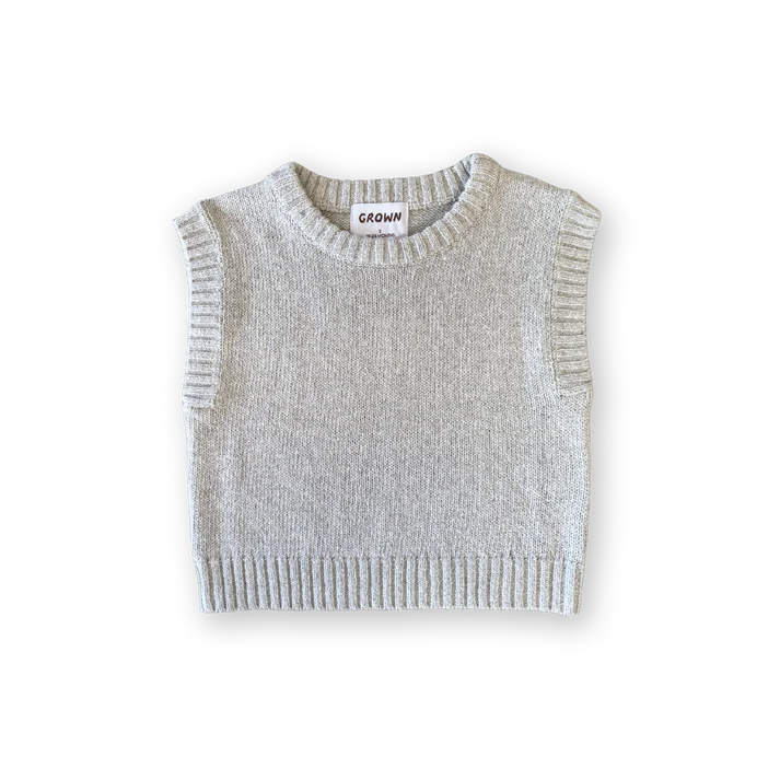 Grown Jersey Knit Vest - Stone
