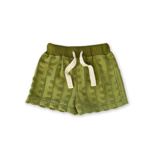Grown Terry Towelling Flow Shorts - Leaf