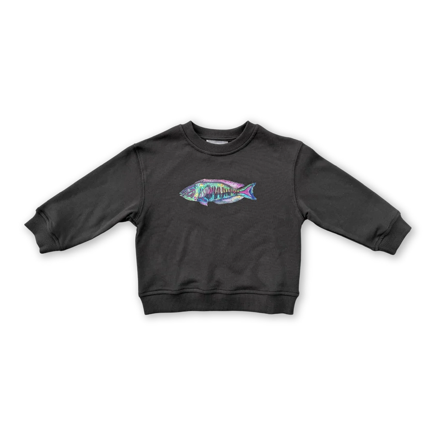 Grown Parrot Fish Jumper - Ash