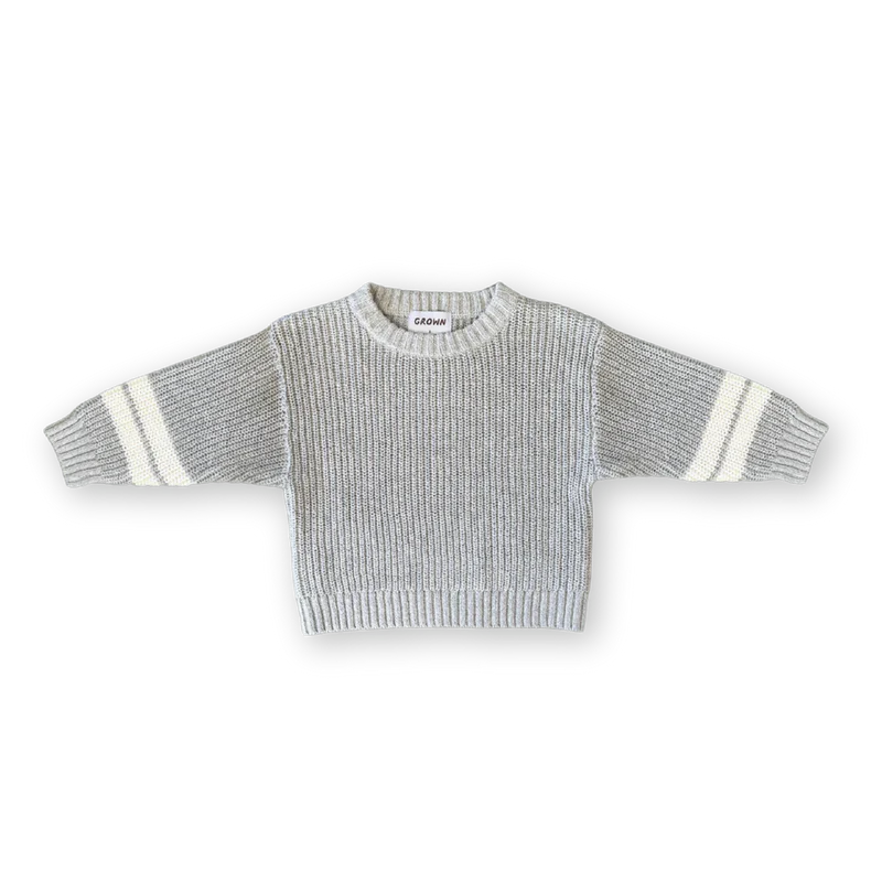 Grown - Chunky Rib Pull Over Stone