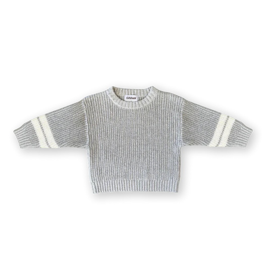 Grown - Chunky Rib Pull Over Stone
