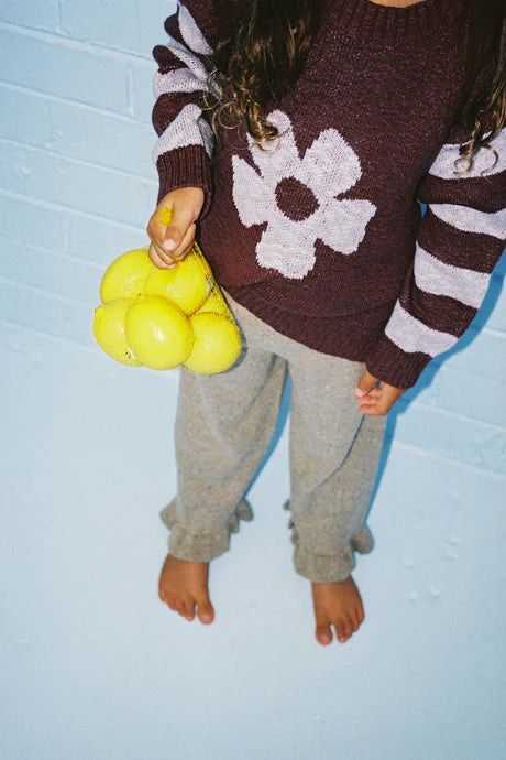 Grown Bloom Knit Pull Over - Plum
