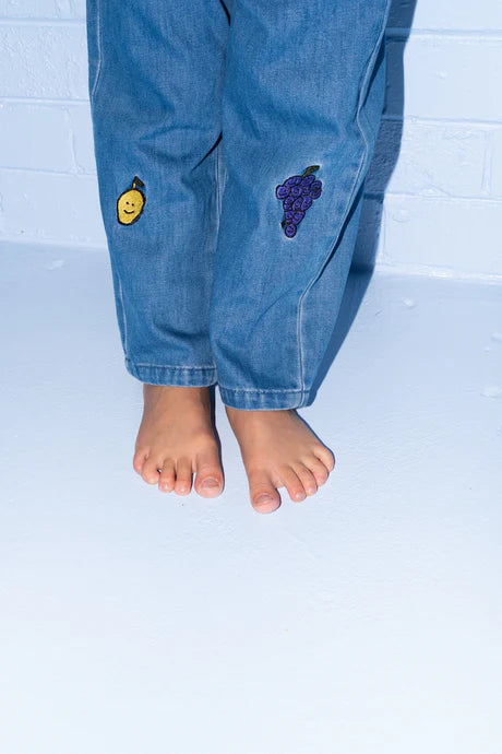 Grown Organic Fruit Salad Denim Pants