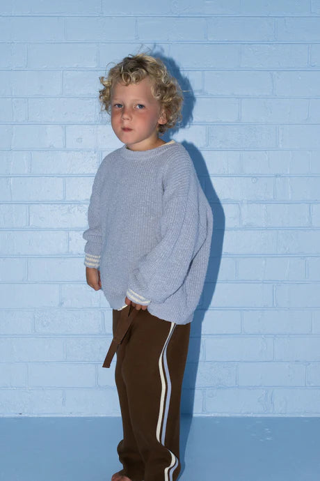 Grown Organic Essential Textured Knit Pull Over - Haze