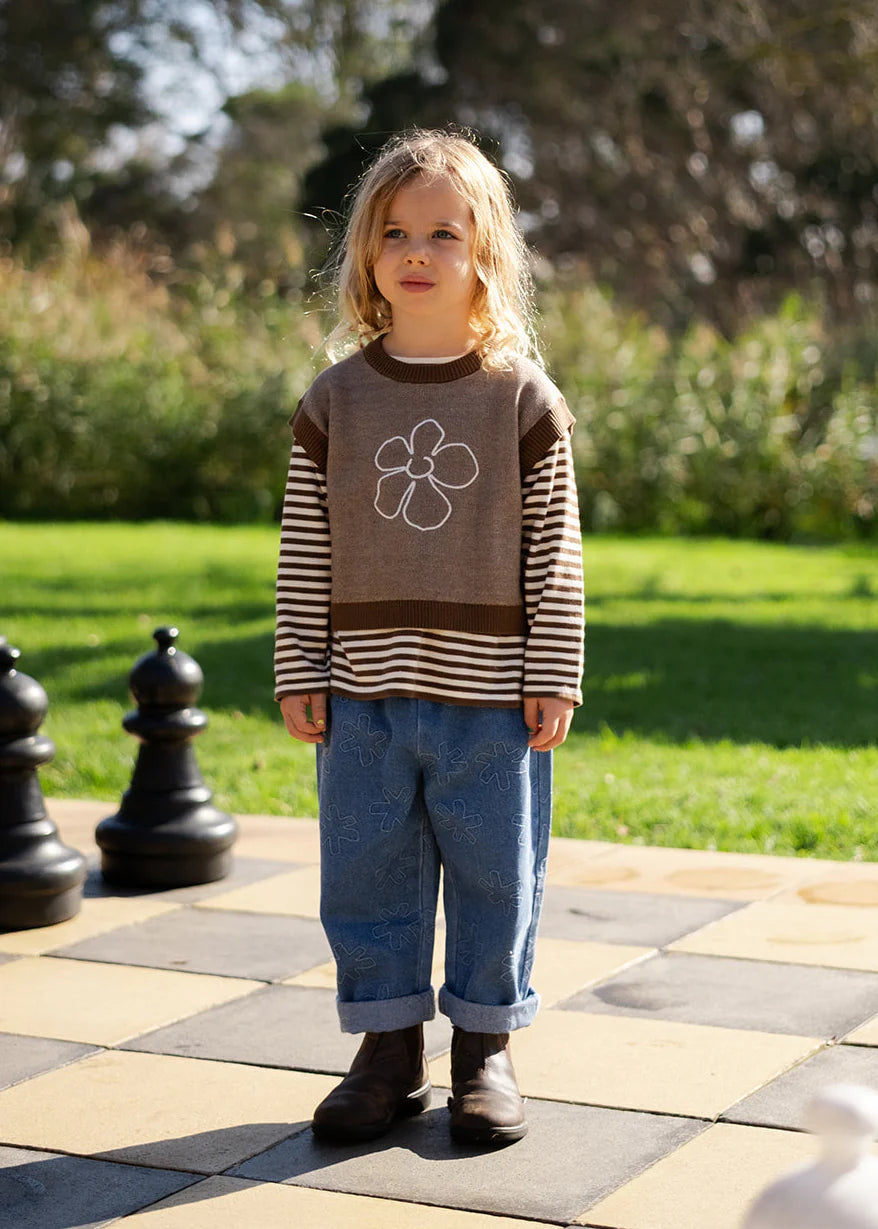 Grown Organic Starlight Embroidery Denim Pant