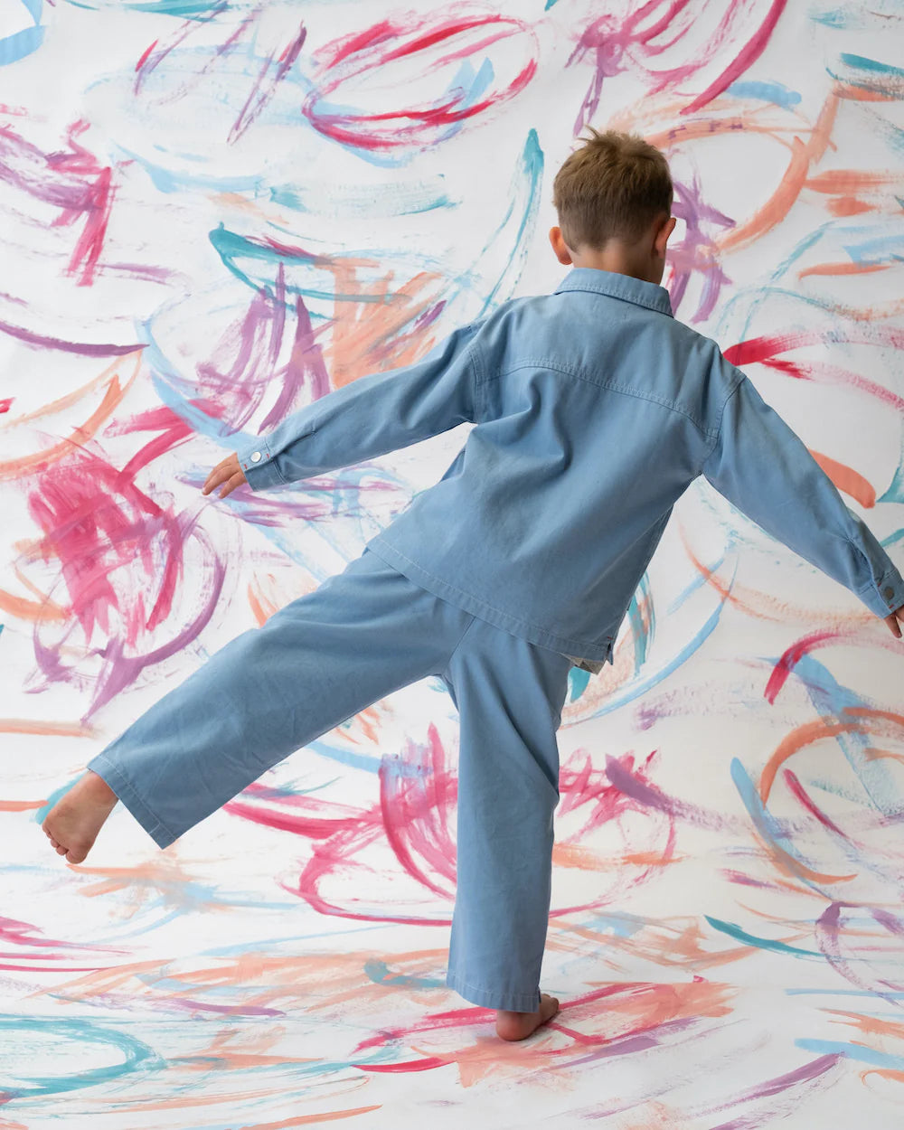 Grown Organic Canvas Utility Pocket Pant - Duck Egg