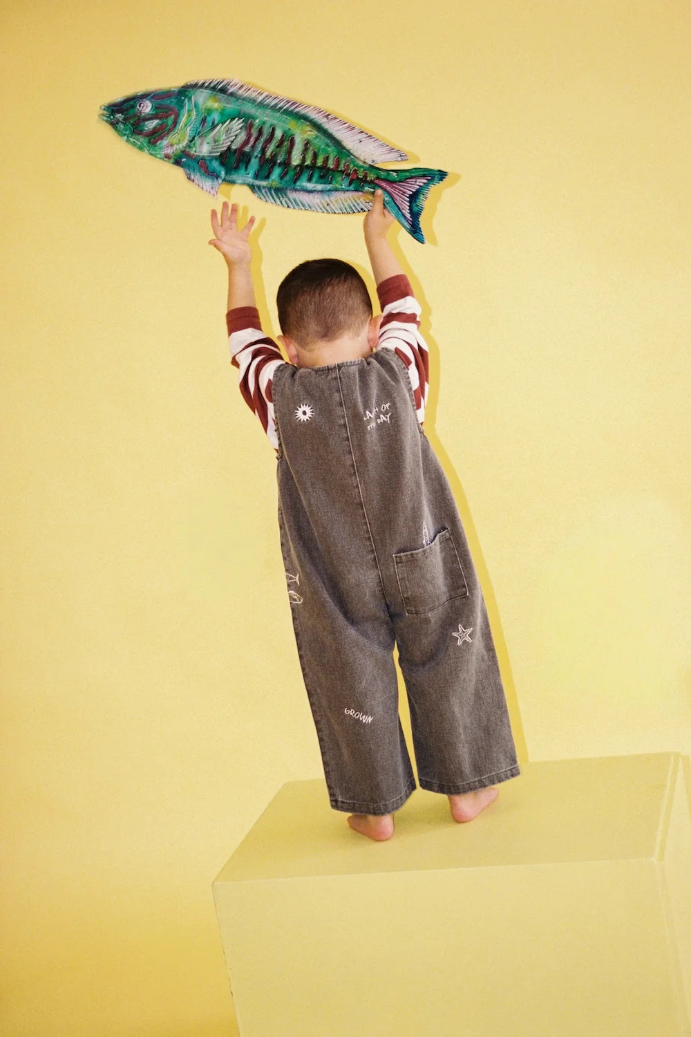 Grown Fishy Business Denim Jumpsuit - Ash