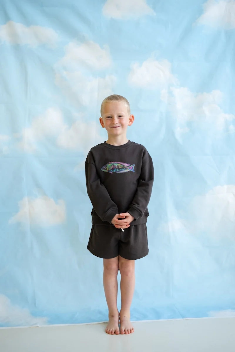 Grown Parrot Fish Jumper - Ash
