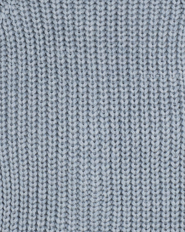 Bebe Blue Knitted Zip Romper