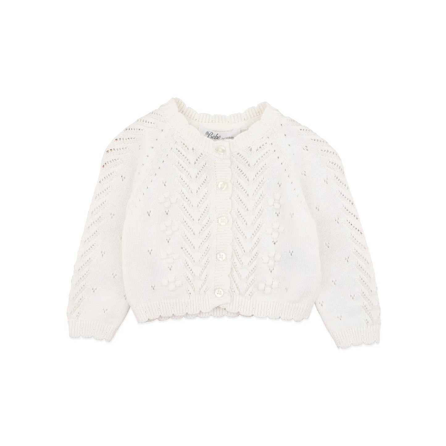 Bebe Organic Cloud Pointelle Cardigan
