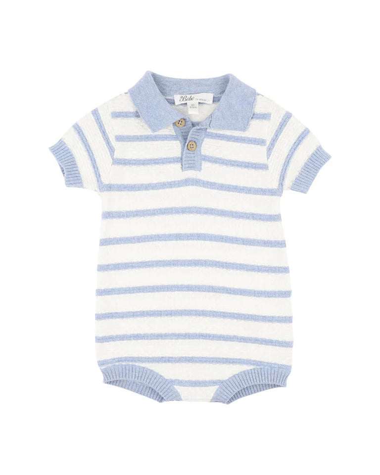 Bebe Brady Organic Knitted Polo Romper
