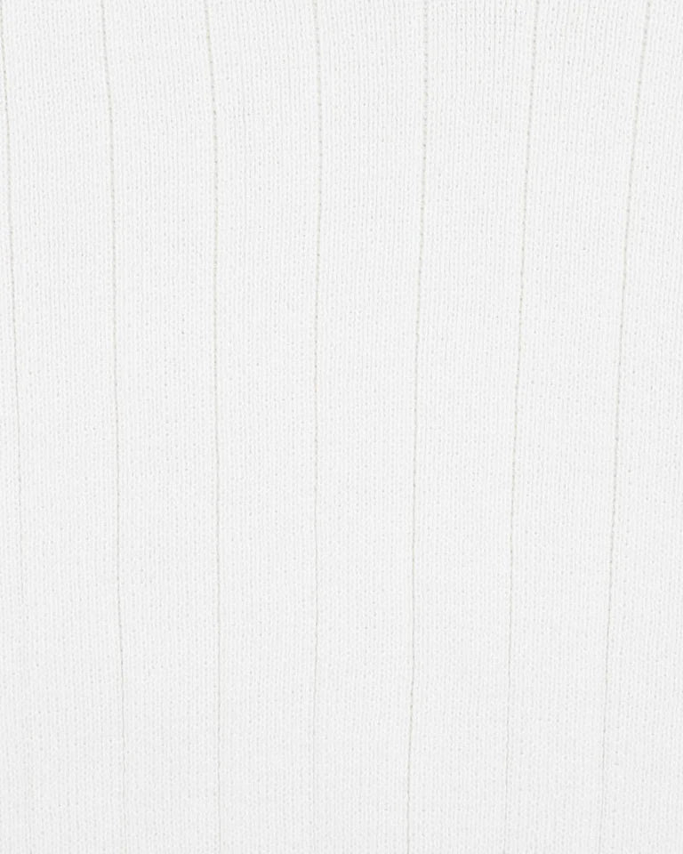 Bebe Evan Short Sleeve Collared Jumper - Cream