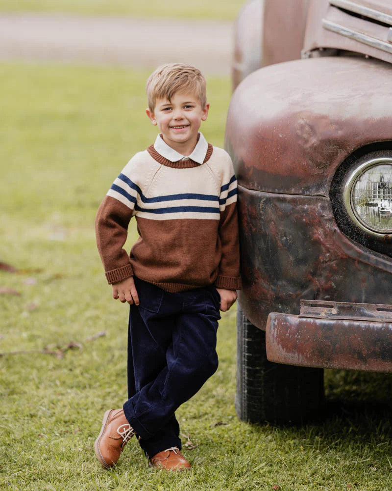 Bebe Jake Raglan Stripe Knitted Jumper