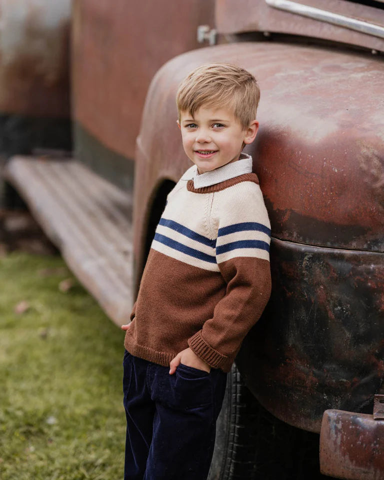 Bebe Jake Raglan Stripe Knitted Jumper