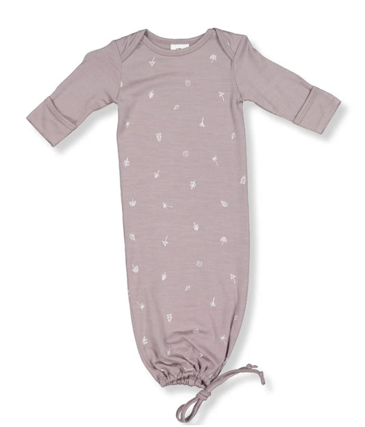Little Flock of Horrors Newcomer Baby Gown - Taupe Nature