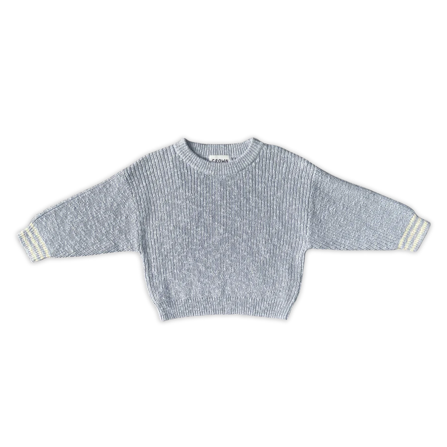 Grown Organic Essential Textured Knit Pull Over - Haze