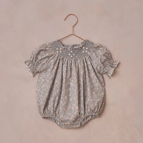 Noralee - Maddie Romper Wildflower Aqua