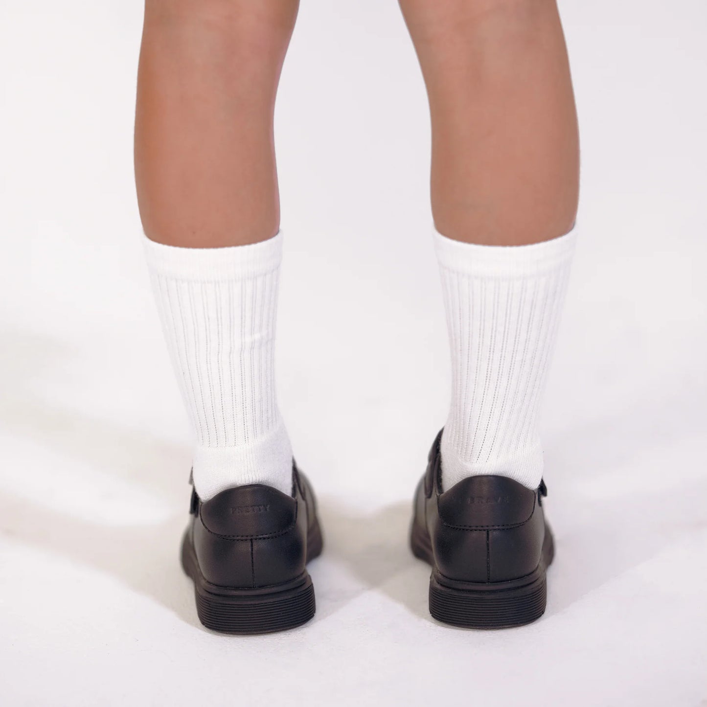 Pretty Brave Athena Black School Shoe