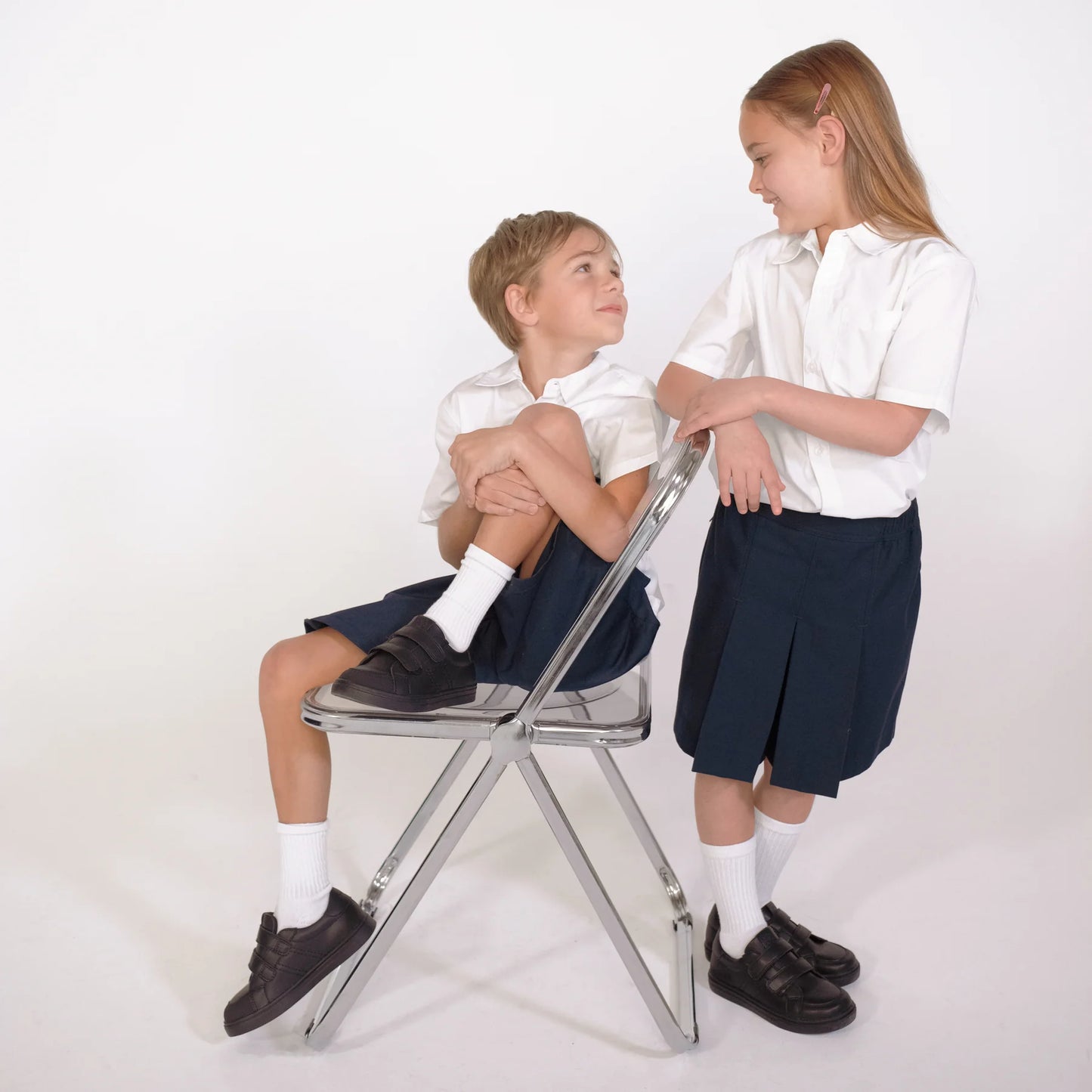 Pretty Brave Atlas Black School Shoe